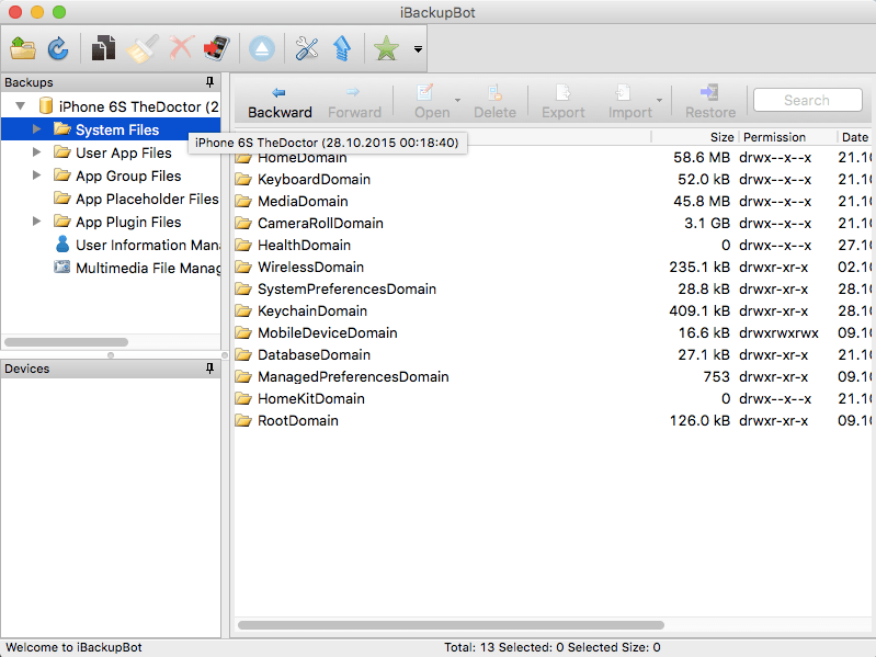 ibackupbot itunes backup folder not found