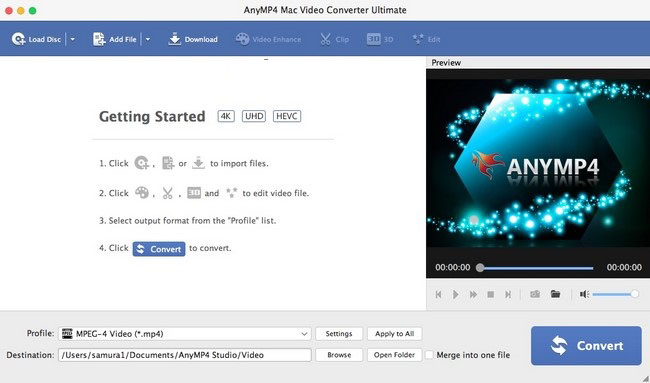 AnyMP4 Video Converter Ultimate 8.5.30 for mac instal free